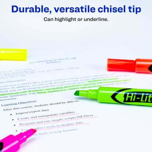 Avery® Desk Style Chisel Tip Hi-Liter™ Perspective: top