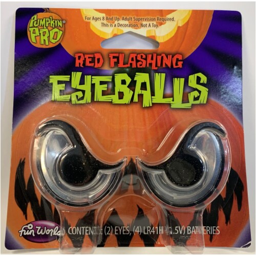 Fun World® Pumpkin Pro® Flashing Eyeballs - Red Perspective: top