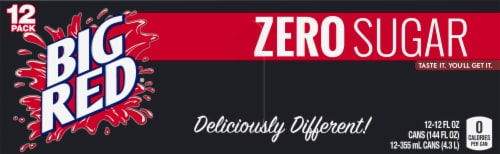 Big Red® Zero Sugar Soda Cans Perspective: top