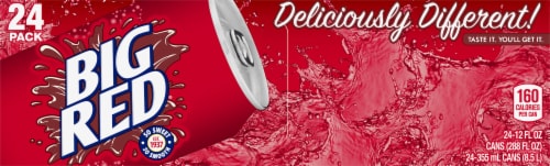 Big Red Soda Cans Perspective: top