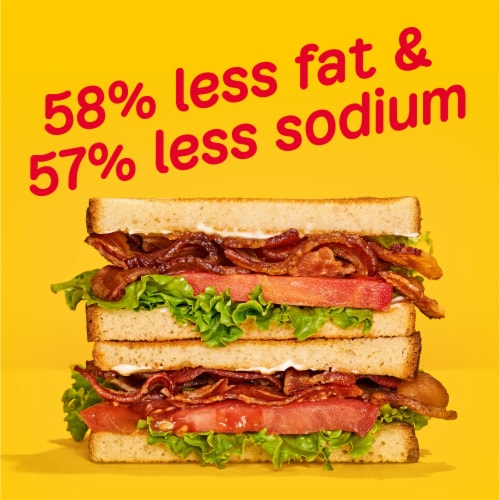 Oscar Mayer Fully Cooked & Gluten Free Turkey Bacon, Box, Packs, 53-55 total slices Perspective: top