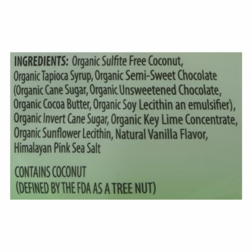Jennies® Organic Key Lime Coconut Bites with Dark Chocolate Perspective: top