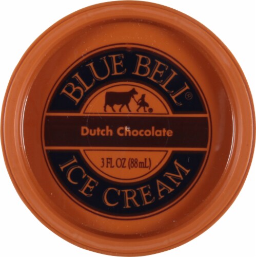 Blue Bell® Dutch Chocolate Ice Cream Cup Perspective: top