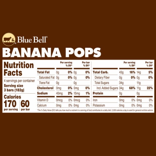 Blue Bell® Banana Ice Pops Perspective: top