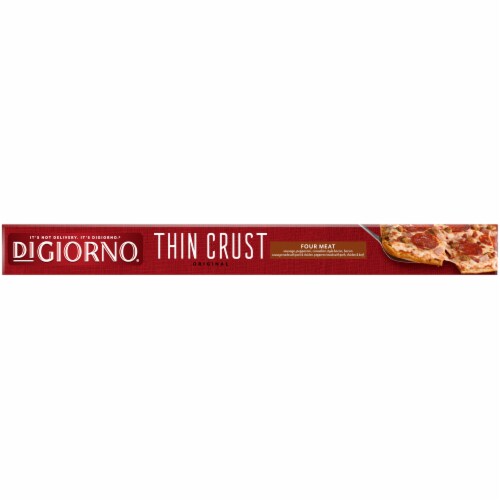 DIGIORNO Original Thin Crust Four Meat Frozen Pizza Perspective: top