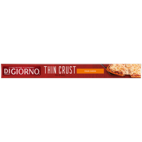 DIGIORNO Classic Thin Crust Four Cheese Frozen Pizza Perspective: top