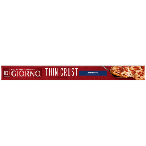 DIGIORNO Pepperoni Frozen Pizza on a Thin Crust Perspective: top