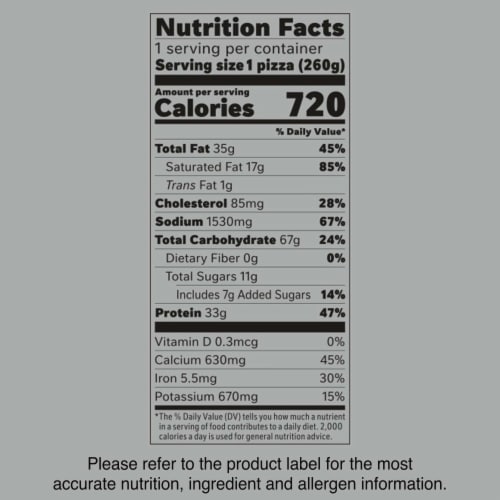 DIGIORNO Frozen Pizza - Three Meat Stuffed Crust Pizza - Personal Pizza Perspective: top
