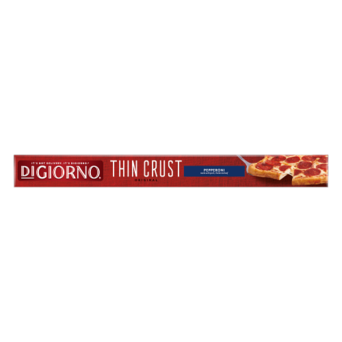 DiGiorno® Classic Thin Crust Pepperoni Frozen Pizza Perspective: top
