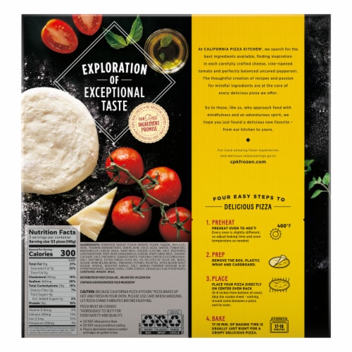 California Pizza Kitchen Margherita Crispy Thin Crust Frozen Pizza Perspective: top