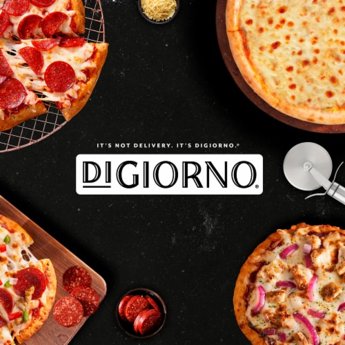 DiGiorno Frozen Pizza Pepperoni Croissant Crust Pizza Perspective: top