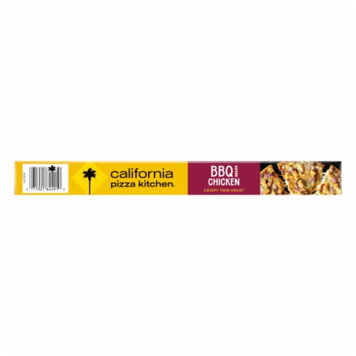 California Pizza Kitchen BBQ Recipe Chicken Crispy Thin Crust Frozen Pizza Perspective: top