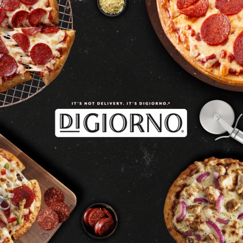 DiGiorno Classic Crust Pepperoni Pizza on a Crispy Thin Crust Perspective: top