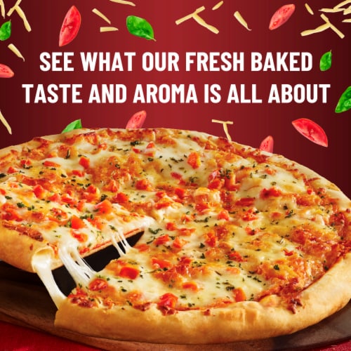 DiGiorno Frozen Thin-Crust Pizza Thin and Crispy Stuffed Crust Margherita Pizza Perspective: top