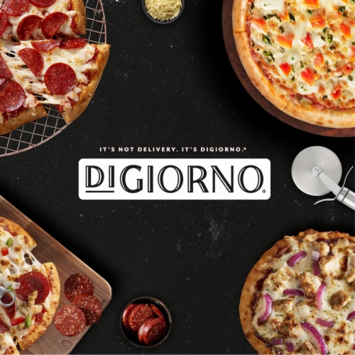 DIGIORNO Classic Thin Crust Pepperoni Pizza Perspective: top