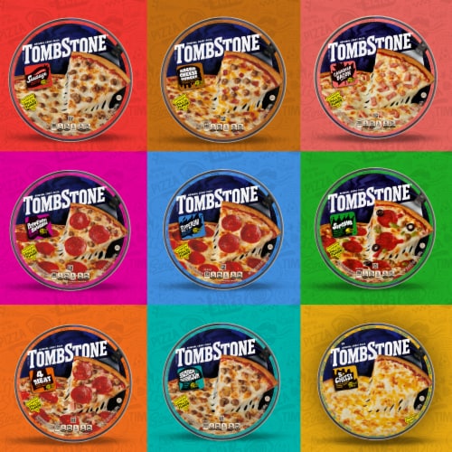 Tombstone Original Crust Pizza Bacon Cheeseburger Pizza Freezer Pizza (Frozen) Perspective: top
