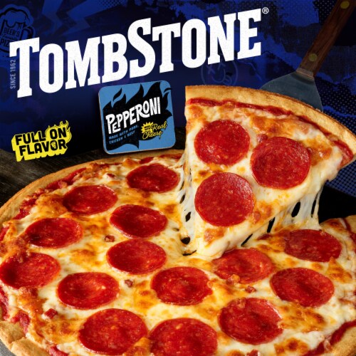 Tombstone Pepperoni Frozen Pizza Perspective: top