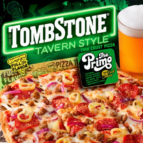 TOMBSTONE Pizza The Primo Thin Crust Pizza Perspective: top