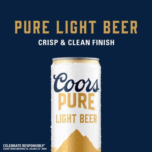 Coors Pure Organic Light Lager Beer Perspective: top