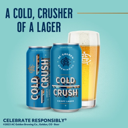 AC Golden Cold Crush Crispy Lager Craft Beer Perspective: top