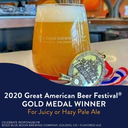 Blue Moon Moon Haze Pale Ale Beer Perspective: top