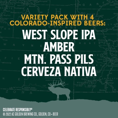 Colorado Native Trail Pack Pale Lager Beer Cans Perspective: top
