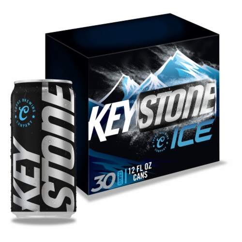 Keystone Ice Lager Beer Perspective: top