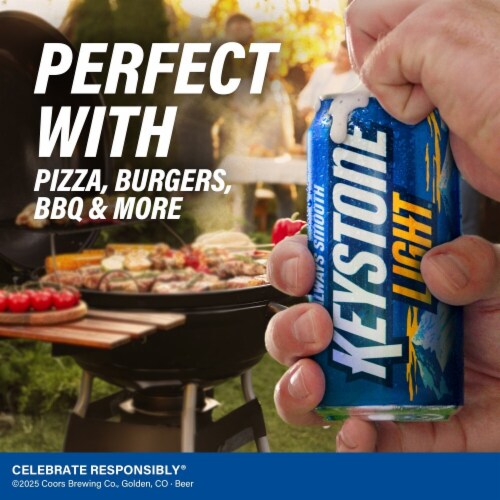 Keystone American-style Light Lager Beer Perspective: top