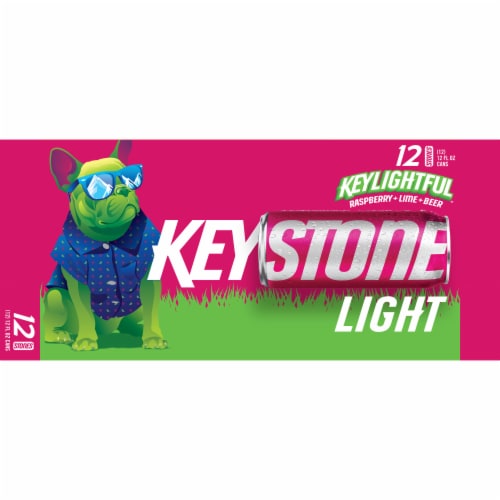 Keystone Light Keylightful Raspberry Lime Beer Perspective: top