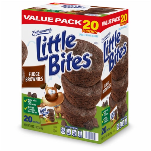 Entenmann's Little Bites Fudge Mini Brownies Perspective: top