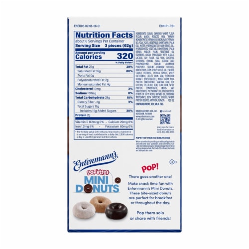 Entenmann's® Pop'ettes® Rich Frosted Chocolate Donuts Perspective: top