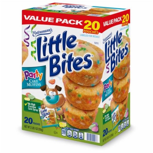 Entenmann's Little Bites Party Cake Mini Muffins Perspective: top