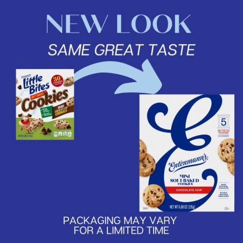Entenmann's Soft-Baked Chocolate Chip Mini Cookies Perspective: top