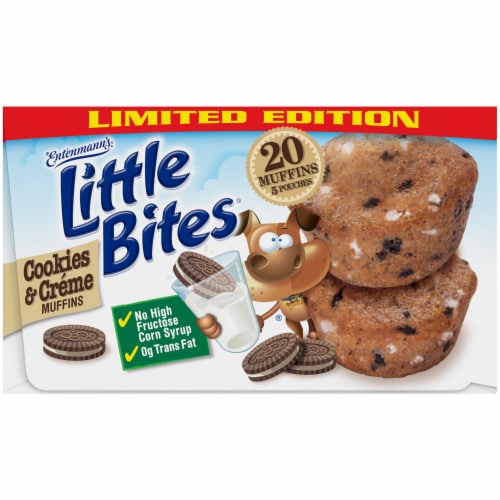 Entenmann's® Little Bites® Limited Edition Cookies & Creme Mini Muffins Perspective: top