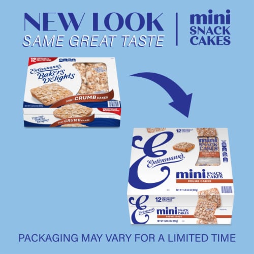 Entenmann's Baker's Delights Mini Crumb Mini Cakes Perspective: top