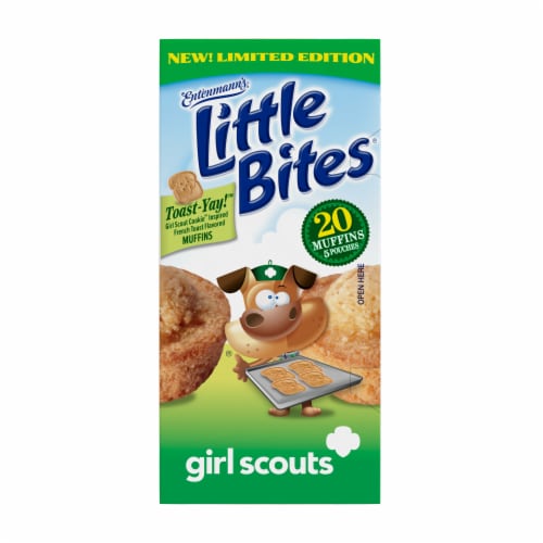 Entenmann's Little Bites Girl Scouts Toast-Yay! French Toast Muffins Pouches Perspective: top