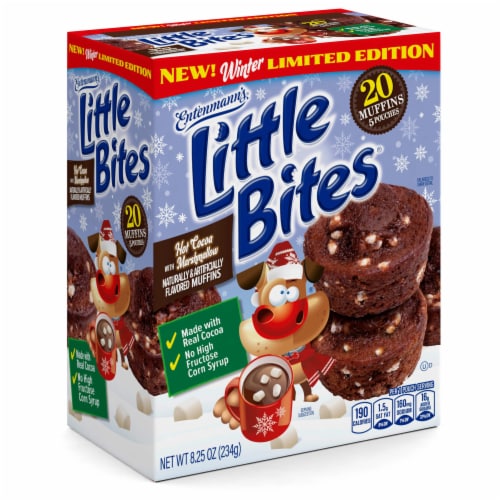 Entenmann's Little Bites Hot Cocoa with Marshmallow Mini Muffins Perspective: top