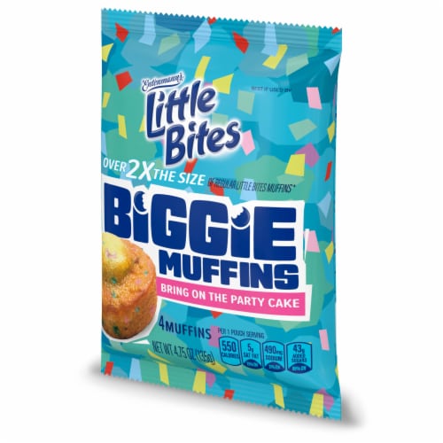 Entenmann's Little Bites Bring On The Party Cake Biggie Muffins Perspective: top