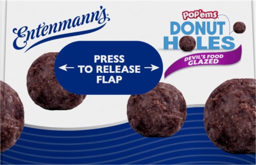 Entenmann's® Pop'ems® Devil's Food Glazed Donut Holes Perspective: top