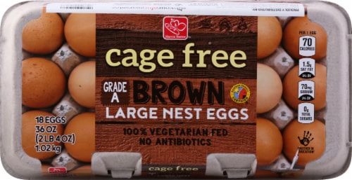 Harris Teeter™ Brown Cage Free Large Nest Eggs Perspective: top