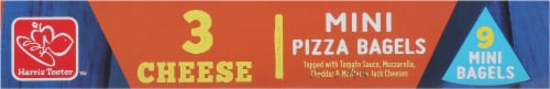 Harris Teeter® 3 Cheese Mini Pizza Bagel Snacks Perspective: top
