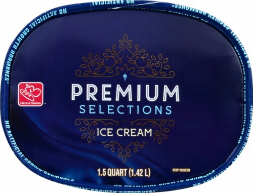 Harris Teeter Premium Selections Fudge Ripple Ice Cream Perspective: top
