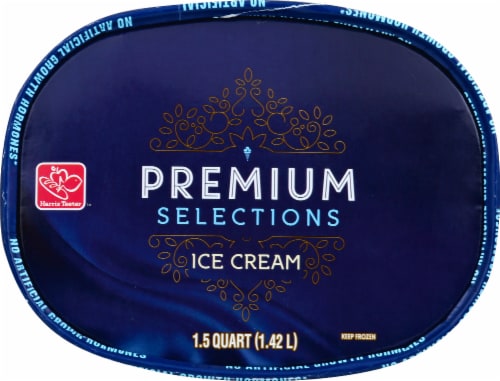 Harris Teeter Premium Selections Vanilla Bean Ice Cream Perspective: top