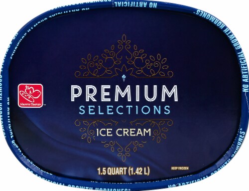 Harris Teeter Premium Selections Chocolate Peanut Butter Swirl Ice Cream Perspective: top