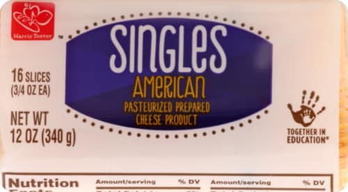 Harris Teeter™ Wrapped Cheese Singles 16 Count - 12 Ounces Perspective: top