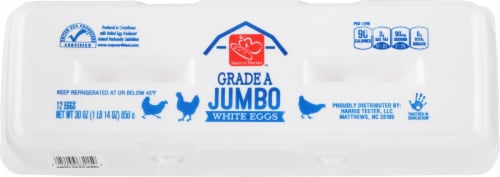 Harris Teeter® Jumbo White Eggs Perspective: top