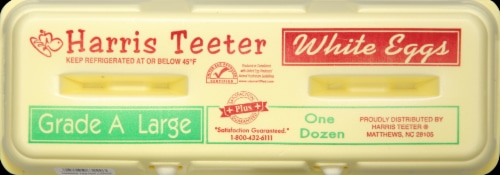 Harris Teeter Large Grade A White Eggs Perspective: top