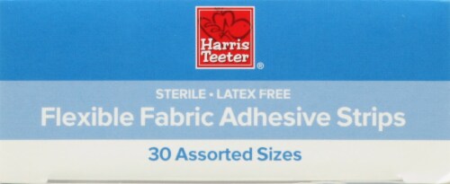 Harris Teeter® Flexible Fabric Assorted Sizes Adhesive Strips Perspective: top