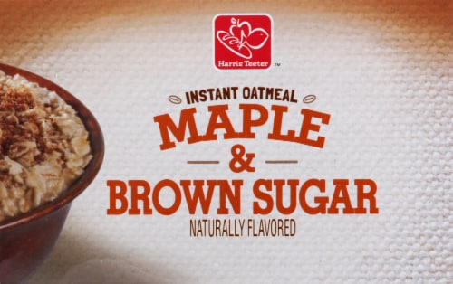 Harris Teeter® Maple & Brown Sugar Instant Oatmeal Perspective: top