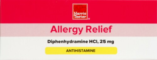 Harris Teeter® Allergy Relief 25mg Capsules Perspective: top